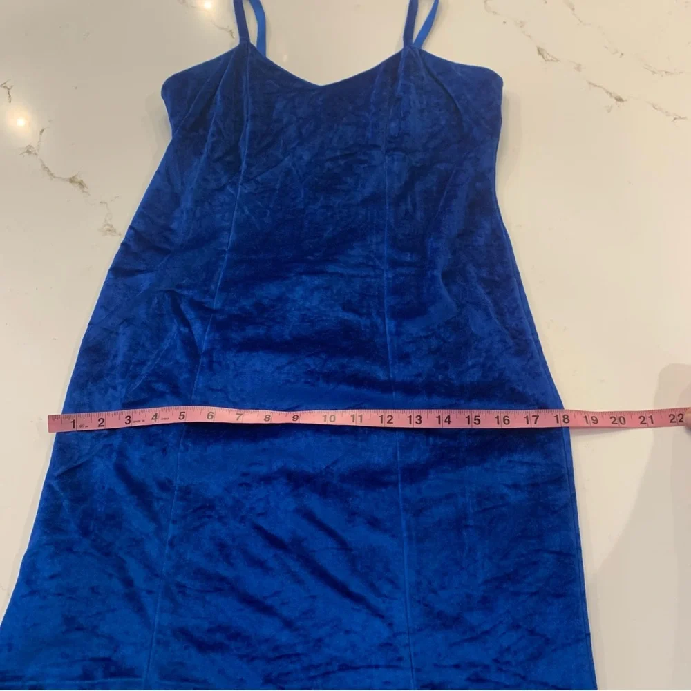 Avon Fashions Sleeveless Blue Velvet Dress w/ Matching Bolero Jacket Size 6 - Picture 6 of 15